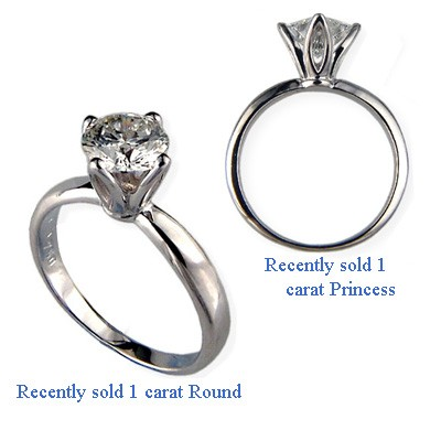 Tulip style solitaire engagement ring settings