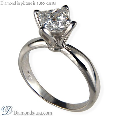 Tulip style solitaire engagement ring settings