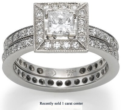 0.84 carat designers bridal ring sets