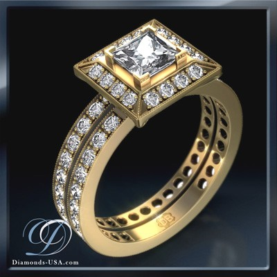 0.84 carat designers bridal ring sets