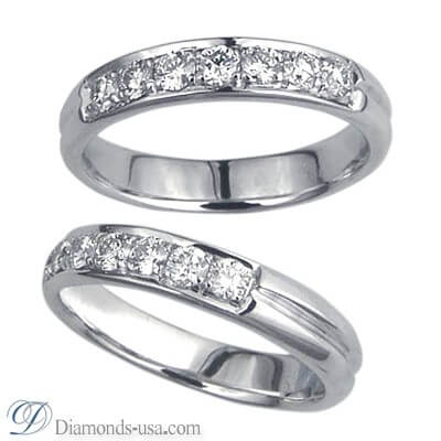 1/2 carat side stones Criss Cross bridal ring sets