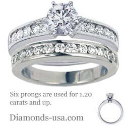 Picture of Bridal ring sets settings with round side diamonds