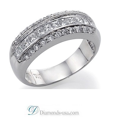 Bridal rings set, 2.25 carat side diamonds