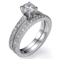 Picture of Diamonds bridal set, 1/2 carat side diamonds