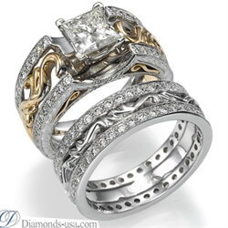 Picture of Our exclusive Art Deco style Bridal rings set