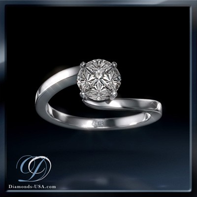 1 carat look embracing engagement ring