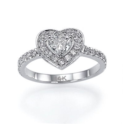 Heart diamond  ring 0.70 carats