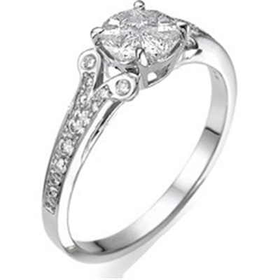 1 carat look in engagement ring