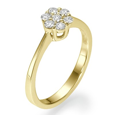 7 diamonds engagement ring