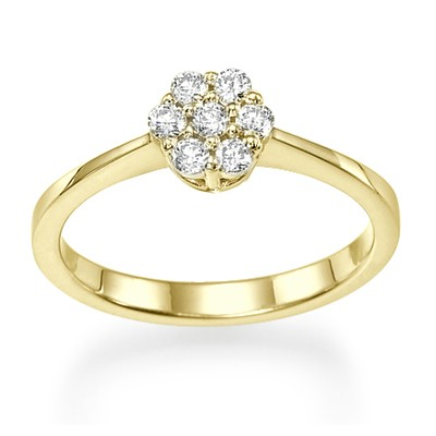 7 diamonds engagement ring