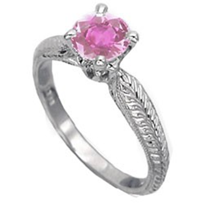 1 carat Pink Sapphire Ceylon, eye clean