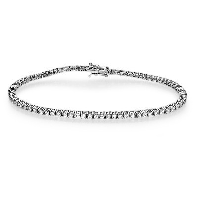 Brazalete de tenis con diamantes redondos de 2,50 G SI1 quilate