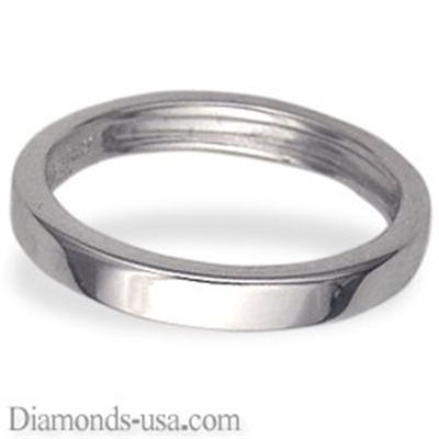 Anillo de boda de superficie plana de 3 mm