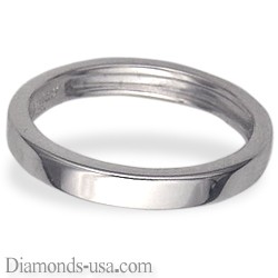3 mm, Flat surface wedding ring