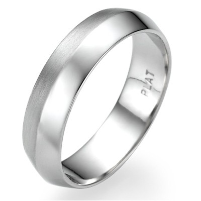 Anillo de boda para hombre con borde afilado, 5mm