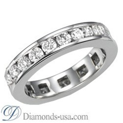 1.90 carat Round Diamond Eternity Ring - F VS