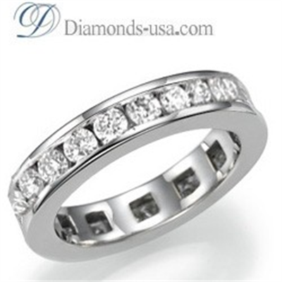 1.90 carat Round Diamond Eternity Ring - I SI2