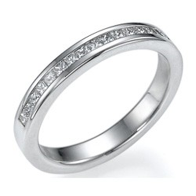 1/3 carat Princess diamonds wedding band