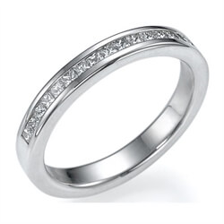 Picture of 1/3 carat Princess diamonds wedding band