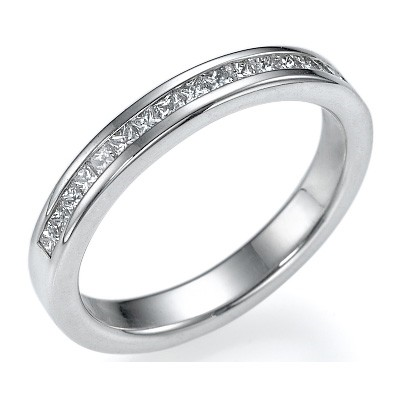 1/3 carat Princess diamonds wedding band