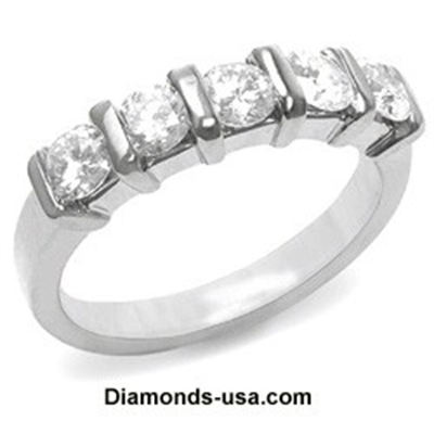 1.76 carats E VS1 five diamonds ring.