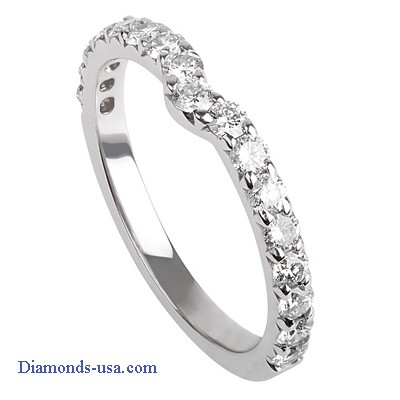 3/4 Carats Round Diamonds Wedding Band