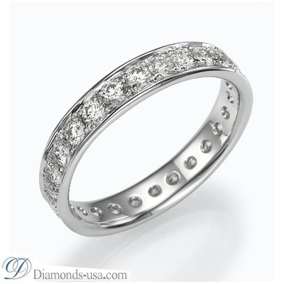 3.7 mm 1.25 carat diamonds wedding eternity band