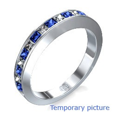 2 carats Princess eternity band