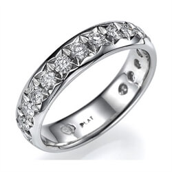 Foto Diamantes naturales de 3/4 quilates, anillo para hombre de 4,5 mm de