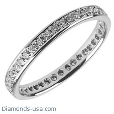 2.5mm Eternity Wedding Band, 0.35carats