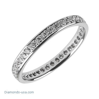 2.5mm Eternity Wedding Band, 0.35carats