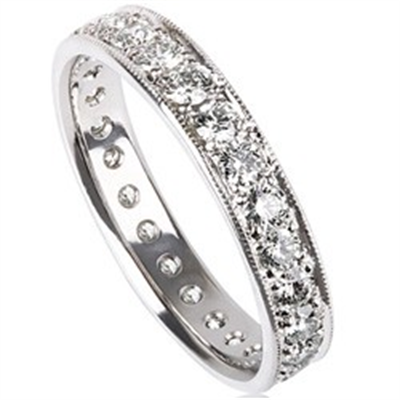 Eternity ring with 0.64 carat round diamonds