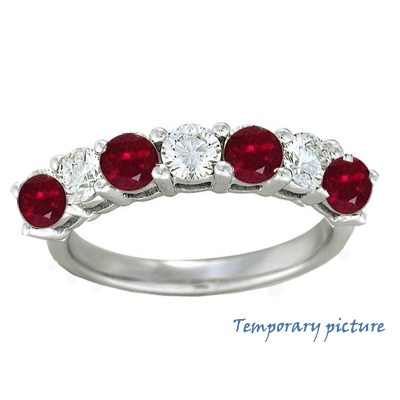 Diamonds and Rubies/Sapphires ring, 2.26 carats total