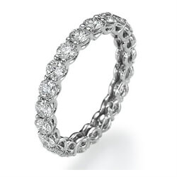 Picture of The waves anniversary eternity diamond ring, 0.93c Average G VS1
