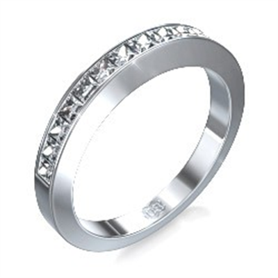 Princess diamond anniversary band, 1.20 carats