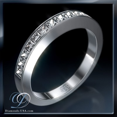 Princess diamond anniversary band, 1.20 carats