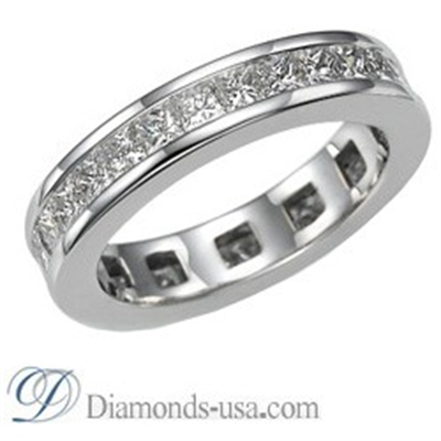 Diamonds eternity ring, 2.35 carat princess
