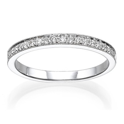 Matching band with side diamonds