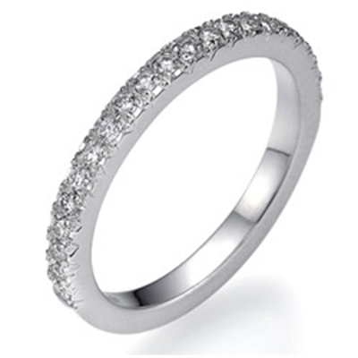 Pave diamond wedding band 1/4 carat