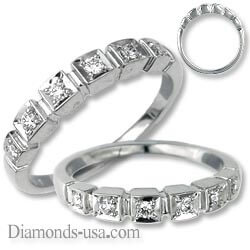 Picture of Wedding or anniversary ring with side diamonds