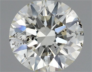 Picture of Natural Diamond 0.57 Carats, Round with Excellent Cut, L Color, I1 Clarity and Certified by GIA