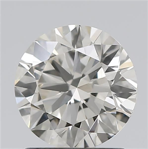Picture of Natural Diamond 1.38 Carats, Round with Excellent Cut, L Color, VVS2 Clarity and Certified by GIA