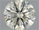 Natural Diamond 0.90 Carats, Round with Excellent Cut, L Color, SI2 Clarity and Certified by IGI