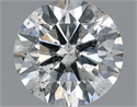 Natural Diamond 0.94 Carats, Round with Excellent Cut, H Color, SI2 Clarity and Certified by IGI
