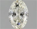 Natural Diamond 1.00 Carats, Oval with  Cut, K Color, SI2 Clarity and Certified by GIA