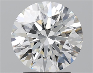 Picture of Natural Diamond 2.58 Carats, Round with Excellent Cut, G Color, IF Clarity and Certified by GIA