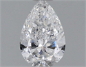Natural Diamond 0.50 Carats, Pear with  Cut, D Color, SI1 Clarity and Certified by GIA