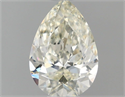 Natural Diamond 0.65 Carats, Pear with  Cut, J Color, VS2 Clarity and Certified by IGI