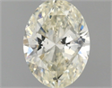Natural Diamond 0.53 Carats, Oval with  Cut, J Color, SI1 Clarity and Certified by IGI