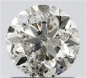 Natural Diamond 1.00 Carats, Round with Very Good Cut, K Color, I1 Clarity and Certified by IGI